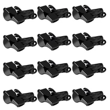LIANGYUNZE Professional Sport Whistle Set - 12 Pcs Black Loud Pea-Less Whistles.