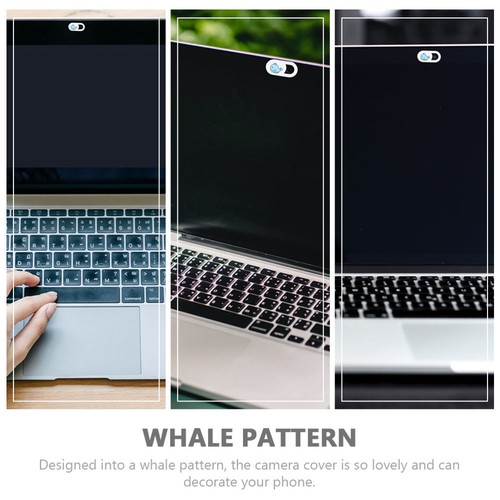 4Pcs Cartoon Whale Pattern Camera Cover Slide Phone Webcam Slider Camera Cover - 第 11/12 張圖片