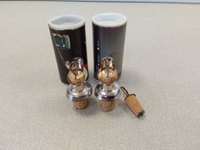 2x Lewki do butelek wina Srebrny odcień Drip Stop Korkowe korki Zastawa barowa