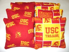 8 CORNHOLE USC TROJANS BEAN BAG CORN HOLE CALIFORNIA RP BAGGO TAILGATE TOSS