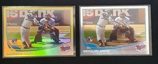 2013 Topps Chrome Update Oswaldo Arcia Gold Refractor+Base #MB-40 Twins RC /250