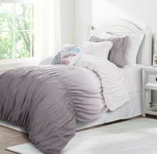 Lush Decor, Gray Umbre Fiesta 5 Piece Comforter Set, King