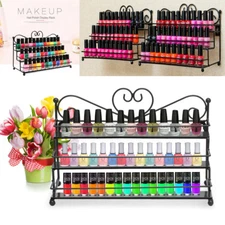 3 Tiers Metal Nail Polish Stand Organizer Polish Display 60 Bottles Holder Rack