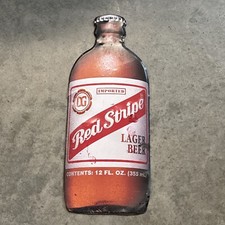 RED STRIPE BOTTLE Metal Beer Sign 21 x 9  Man...