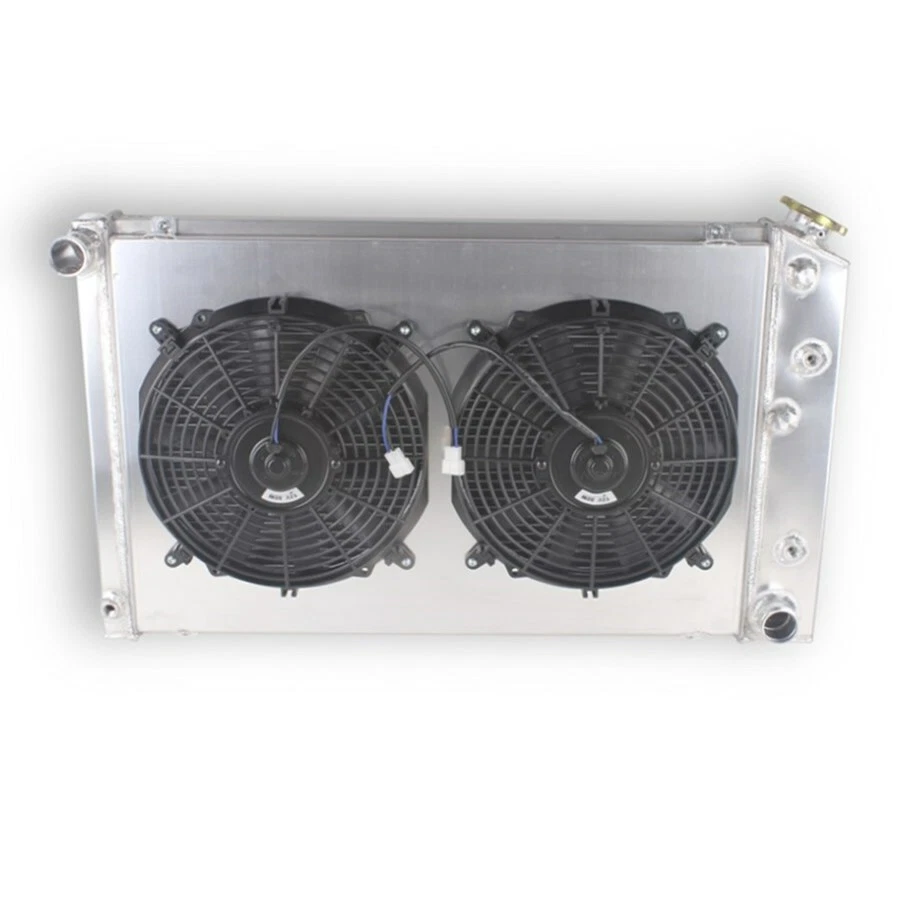 FOR 1978-1986 Pontiac Bonneville Catalina Grand Am 4-Row Radiator+Shroud+2*Fans - Image 3 of 4