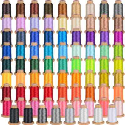 80 Colors Machine Embroidery Thread Set Polyester 800M 108D/2 40wt Machine Hand