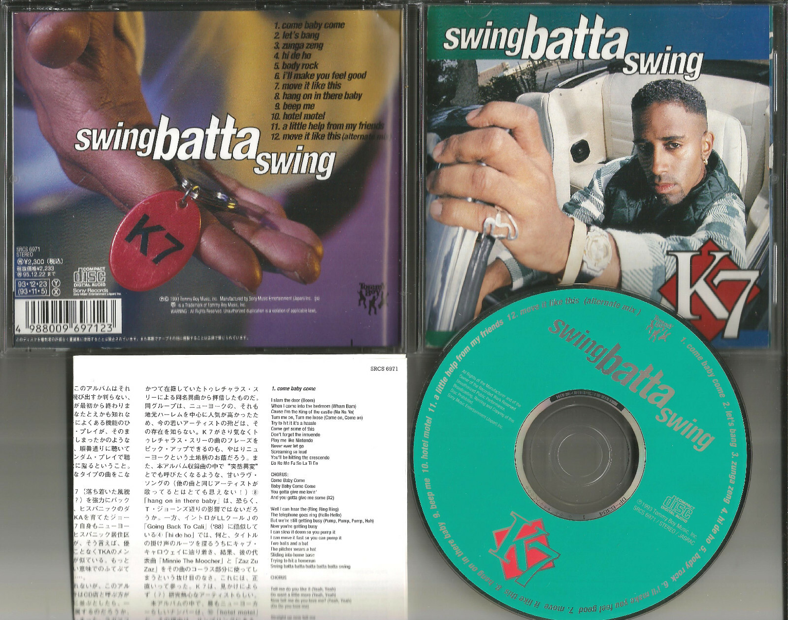 K7 Swing Batta w/ RARE Move it ALTERNATE MIX BONUS TRK JAPAN Press CD USA Seler