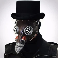 Plague Doctor Mask Birds Long Nose Beak PU Leather Steampunk COS Party Halloween
