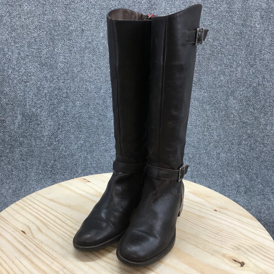 Botas de montar Matisse para mujer de 9 M de altura con cremallera lateral 14869 cuero marrón tacones bajos Foto 3 de 4