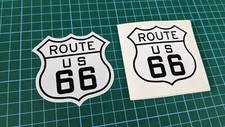 2 x Route 66 Shield Road Sign Sticker USA Car Road Trip Decal