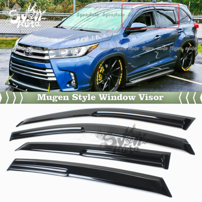FITS 2016-2021 Hyundai Tucson 3D Wavy JDM Mugen Style Window Visor RAIN Guard Vent FITS 2016-2021 Hyundai Tucson 3D Wavy JDM Mugen Style Window Visor RAIN Guard Vent
