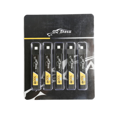 300mAh 1S1P 3.8V 75C High Voltage Lipo Battery With JST-PHR 2.0 Plug (Pack of 5)