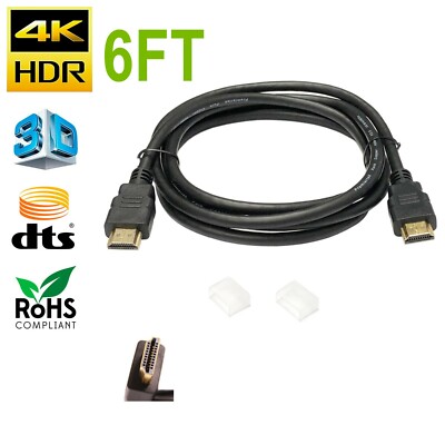 ULTRA HDMI 2.0 CABLE HDTV UHD Ethernet 4K x 2K 3D Audio Return Shielded 6FT