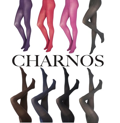 Charnos Damen 60 DEN blickdichte Strumpfhosen uni in vielen Farben 4 Größen - 1er Pack