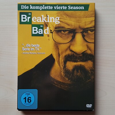 Breaking Bad Staffel 4 Komplette Vierte Season DVD Serie in Hülle OVP (3 DVDs)