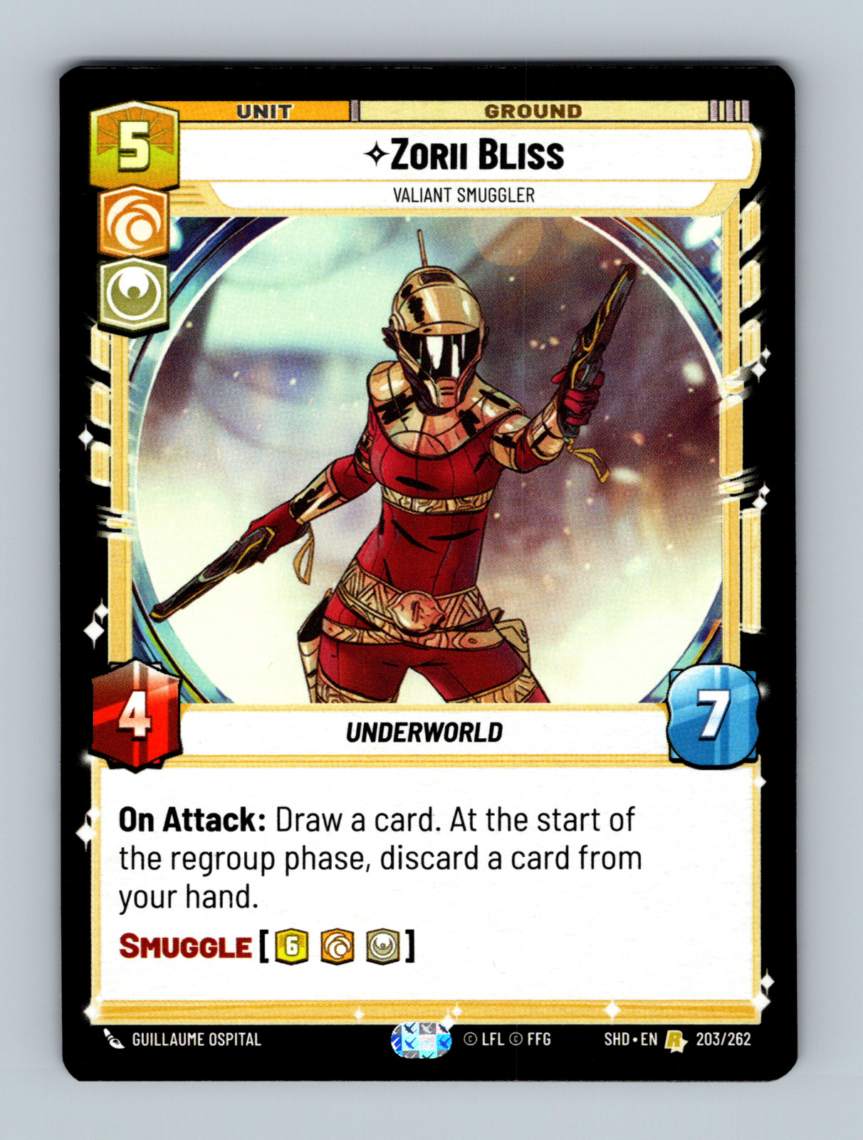 Star Wars Unlimited - Zorii Bliss - Valiant Smuggler - Shadows of the Galaxy 203