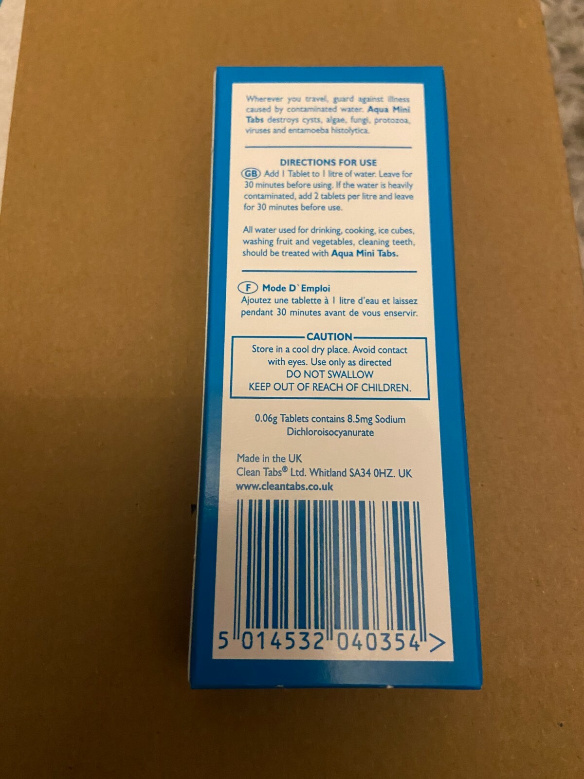 Aqua Clean MINI Water Purification Tablets Box 40 Tabs CARAVAN