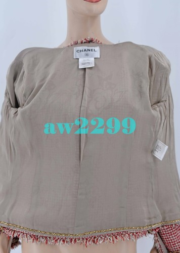 CHANEL 10C MOST WANTED CRUISE 2010 CC LOGO TWEED FRINGED JACKET BLAZER 44 42 NEW - Picture 9 of 12