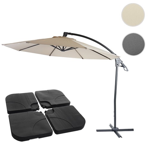 Deluxe Ampelschirm HWC-D14, Sonnenschutz Sonnenschirm, Ø 3m - 第 1/14 張圖片