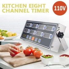 8 Channel Digital Kitchen Timer Clock Restaurant Reminder Cooking Commercial.