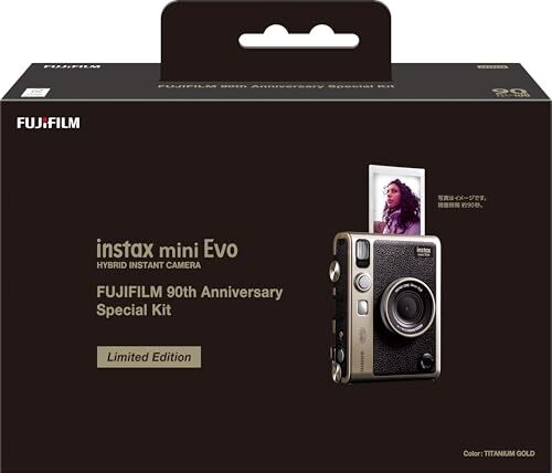 instax mini Evo 90周年記念（TITANIUM GOLD） FUJIFILM Instax Mini Evo Titanium Gold Instant Camera