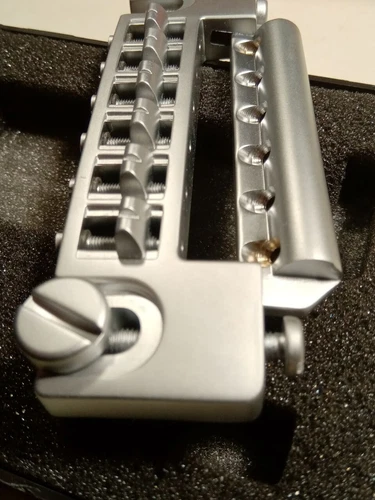 Schaller NOS Bridge-Tailpiece-Combination 455MC SatinChrome