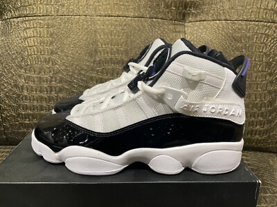 Air Jordan 6 Rings (GS) 323419 104 White Black Dark Concord