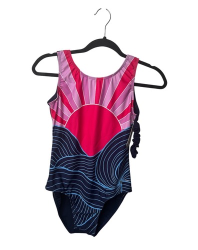 NWT Destira Medium Teen Women Leotard Sun Rising Gymnastics Hair Scrunchie Dance