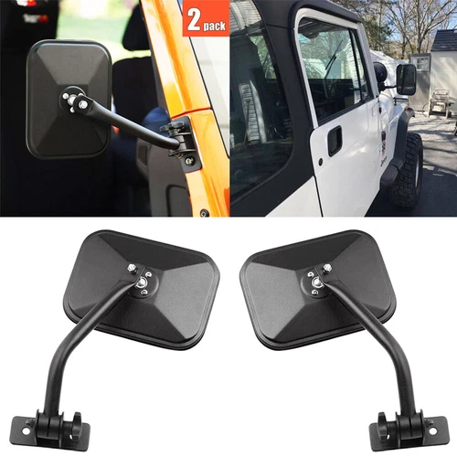 For 1997-2018 Jeep Wrangler TJ JK Door Off Quick Release Side Hinge View Mirrors