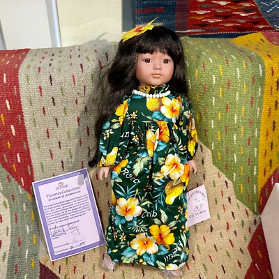 Vintage LTD Edition Victoria Impex Hawaiian Girl ''LEILANI'' Porcelain Doll