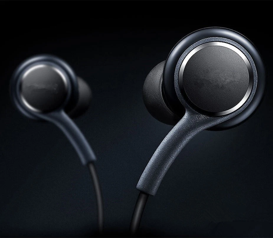 Black Braided Wired Earphones Headset Hands free For Samsung Galaxy S9 S8 Note 8 - Image 4 of 4