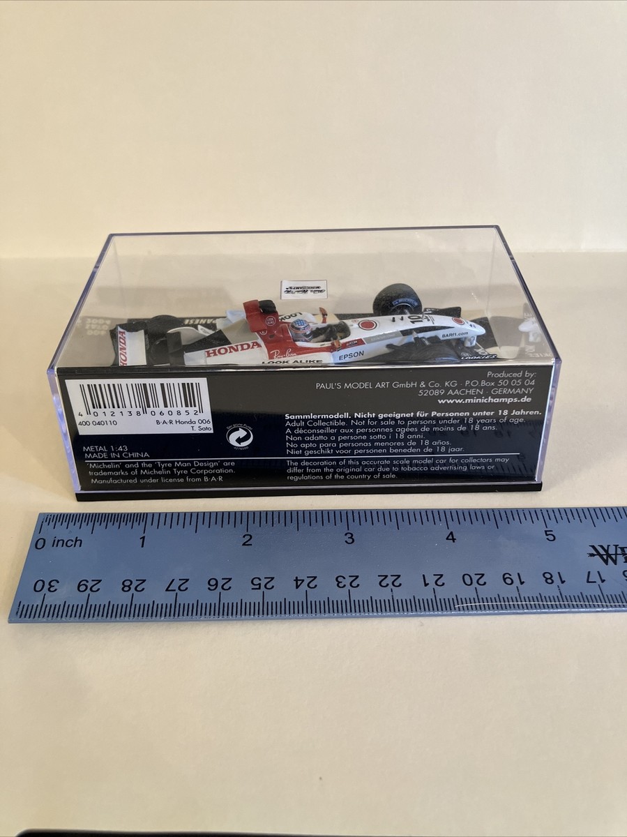 MINICHAMPS 4012138060852 Honda F1 Team B a R Takuma Sato 1/43