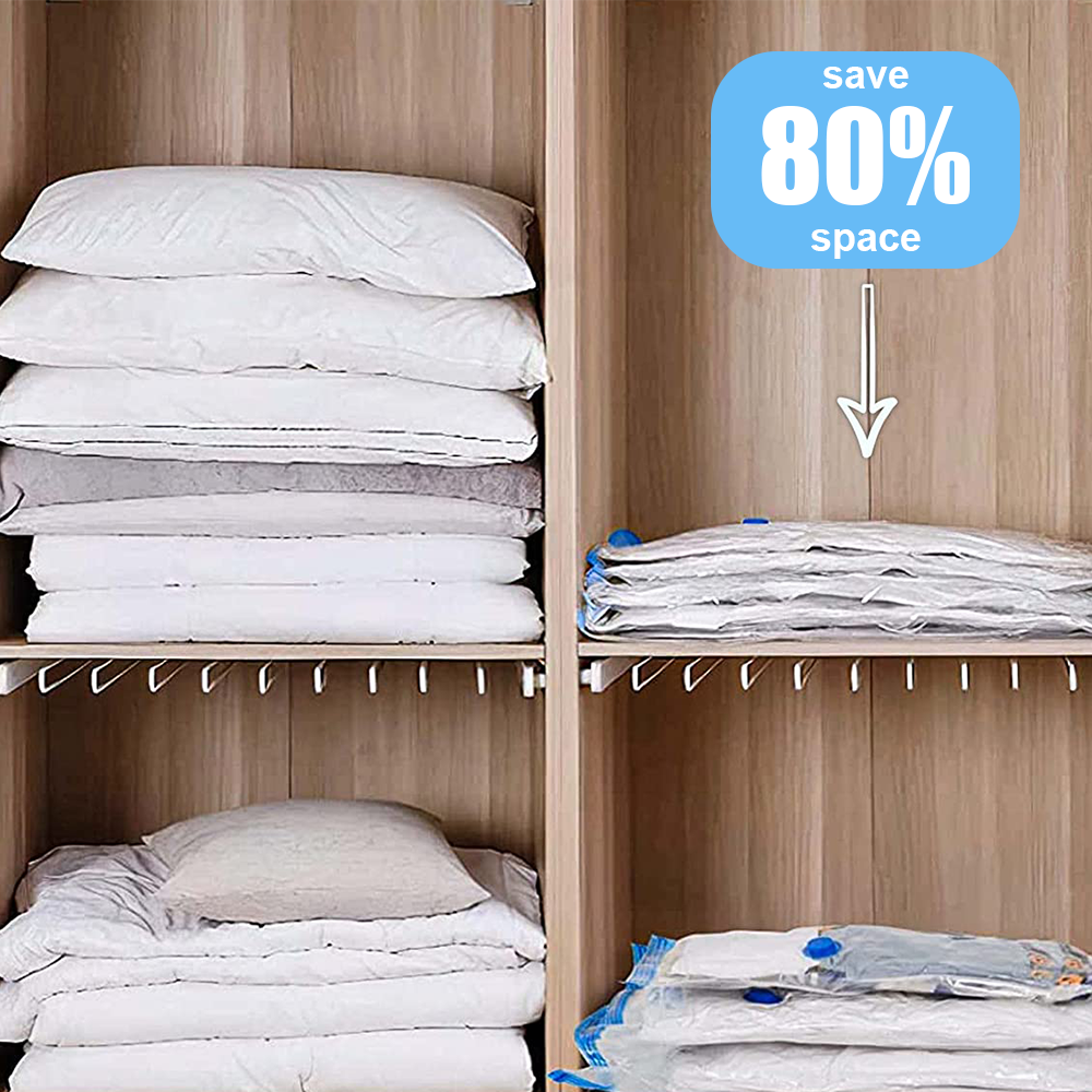 10 Pack 6 SUPER Jumbo XL LARGEST Vacuum Space Saver Storage Bag + 4