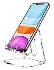 Acrylic Cell Phone Stand, Portable Phone Holder, Clear Phone Stand for Desk,