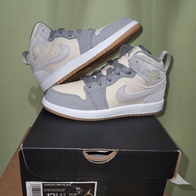 Nike Air Jordan 1 Mid SE PS Size 12.5C Coconut Milk Particle Grey DN4345-100 | eBay