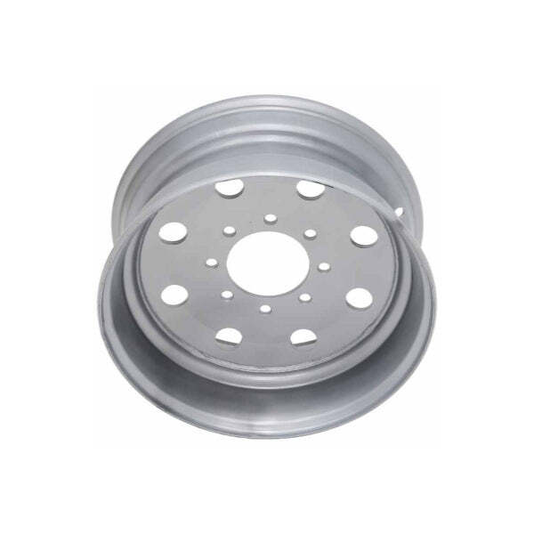 17.5" x 6.75" 8 Lug Silver Modular Trailer Wheel 8 x 6.5" Single +.50 Offset