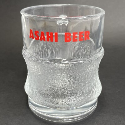 Vintage 1960s ASAHI Beer Brewery Osaka Japan 10 oz Glass Mug Stein Cup RARE!