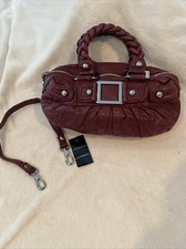 Wilson Red Leather Purse Pre Owned With Tag Extra Strap Included
