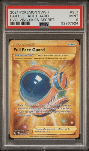Full Face Guard graded PSA 9 for sale on eBay