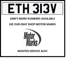 ETH 313V ETHEL CHERISHED NUMBER PLATE  ETH 313V ETHEL LADIES NAME ETH 3131V ETH 