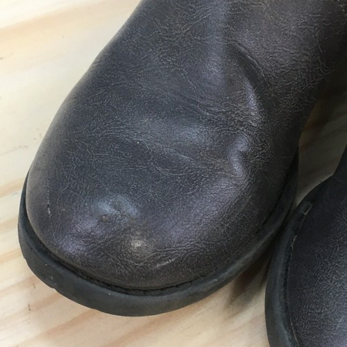 G by Guess Boots Womens 8 M Tall Riding Gray Faux Leather Cuban Heels Side Zip - Picture 6 of 17