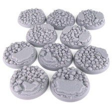 Resin Bases Skull 40mm x10 // Round Chaos Demons Khorne 40k AOS LegendGames