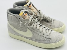 Size 9- Nike Blazer Mid 77 Premium Vintage Medium Gray Shoes DM0178-001 tried on