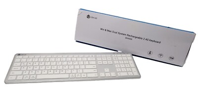 Wireless THIN Keyboard iClever GKA22S Rechargeable Keyboard  Number Pad FullSize