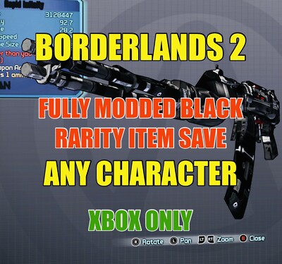 Borderlands 2 Any Character OP10 Modded Black Weapons + Item Save XBOX ONE + X/S