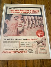 Vintage 1949 Eversharp-Schick Your Face Feels Like A Million ad