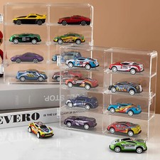 2Pack 1/64 Diecast 8 Car Display Case With Locking Latch Stackable Organizer Box
