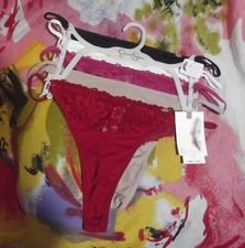 5 NEW JESSICA SIMPSON JS78290RS MF ULTRA FLIRTY HI-LEG STRING THONG PANTIES L