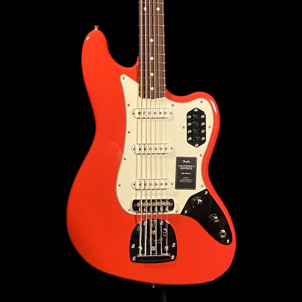 Fender Vintera II '60s Bass VI - Fiesta Red - Image 2 of 4