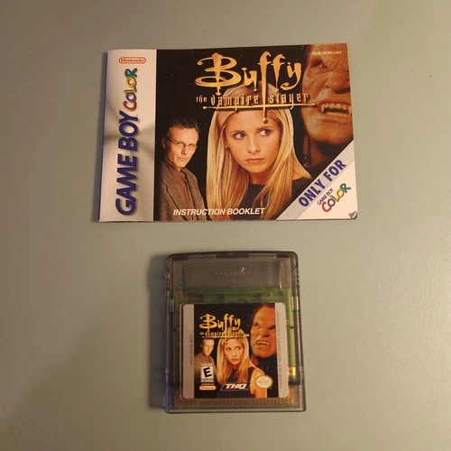 Buffy the Vampire Slayer (Nintendo Game Boy Color, 2000) Cartridge & Manual